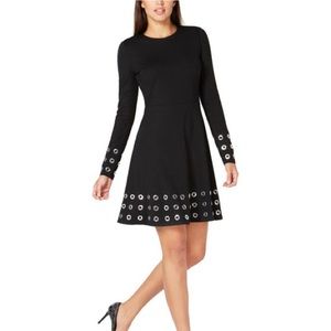 Michael Kors fit and flare grommet embellished dress. Size S.